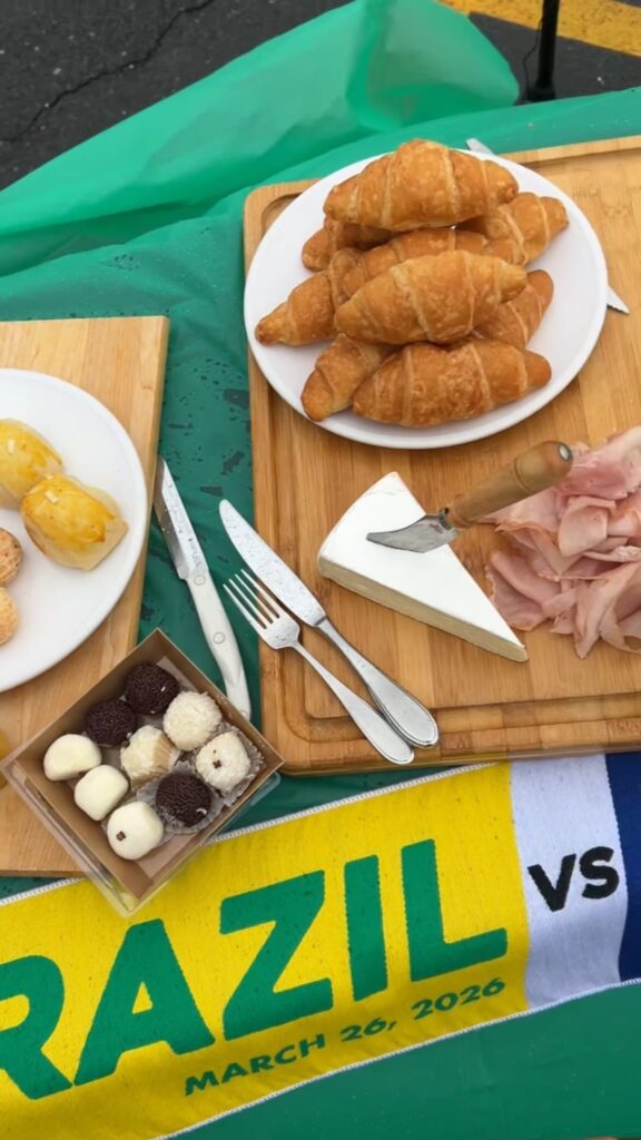 The friendly match between France and Brazil is happening today at Gillette Stadium ⚽️ Gates open at noon! Boston 25 News reporter Ryan Breslin kicked things off early with his own tailgate—featuring some traditional Brazilian and French breakfast bites 🇧🇷🇫🇷 #boston25 #soccer #worldcup #france #brazil The friendly match between France and Brazil is happening today at Gillette Stadium ⚽️ Gates open at noon! Boston 25 News reporter Ryan Breslin kicked things off early with his own tailgate—featuring some traditional Brazilian and French breakfast bites 🇧🇷🇫🇷 #boston25 #soccer #worldcup #france #brazil