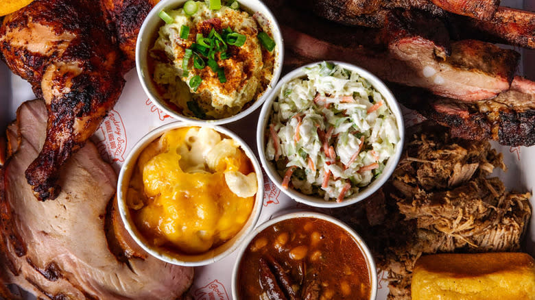 A variety of side dishes at Rodney Scott's Whole Hog BBQ