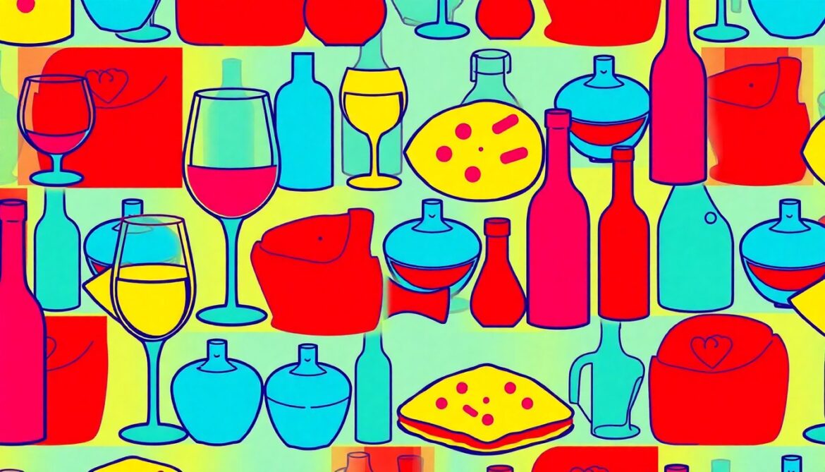 Théa Mediterranean Rooftop to Debut at Dallas’ Knox Street A brightly colored, high-contrast silkscreen print of a wine glass repeated in a tight grid pattern, conceptually representing the Mediterranean-inspired drinks and dining experience of the new Théa rooftop restaurant.