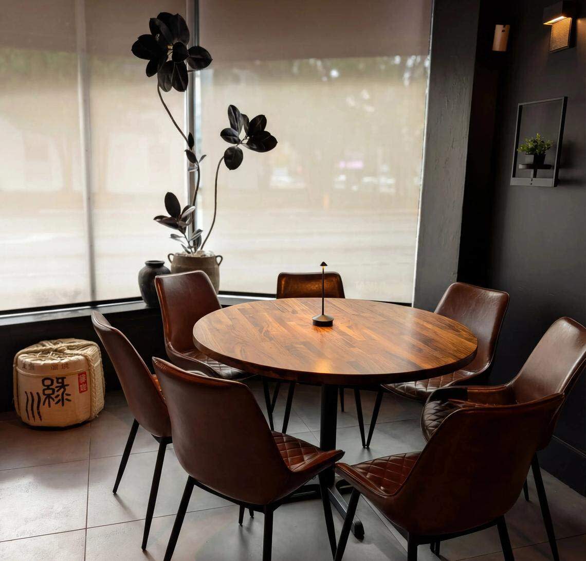 A quiet corner at The Wagyu Bar in Coral Gables.