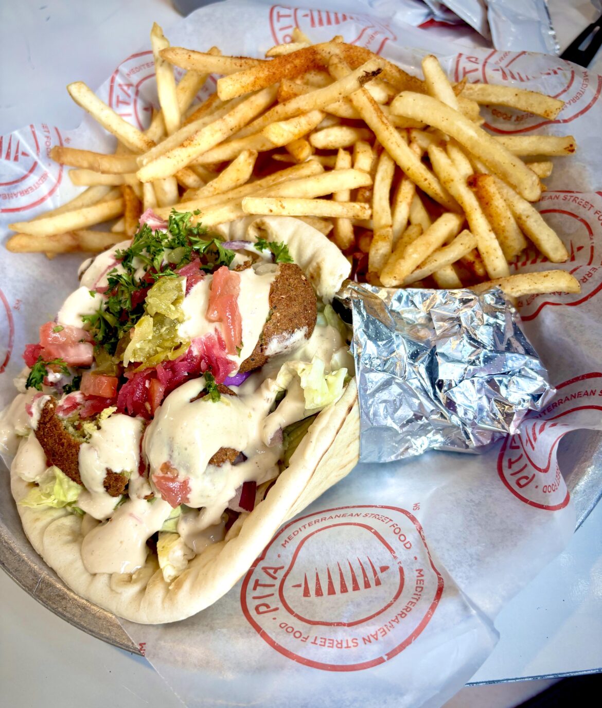 Falafel Wrap + Fries