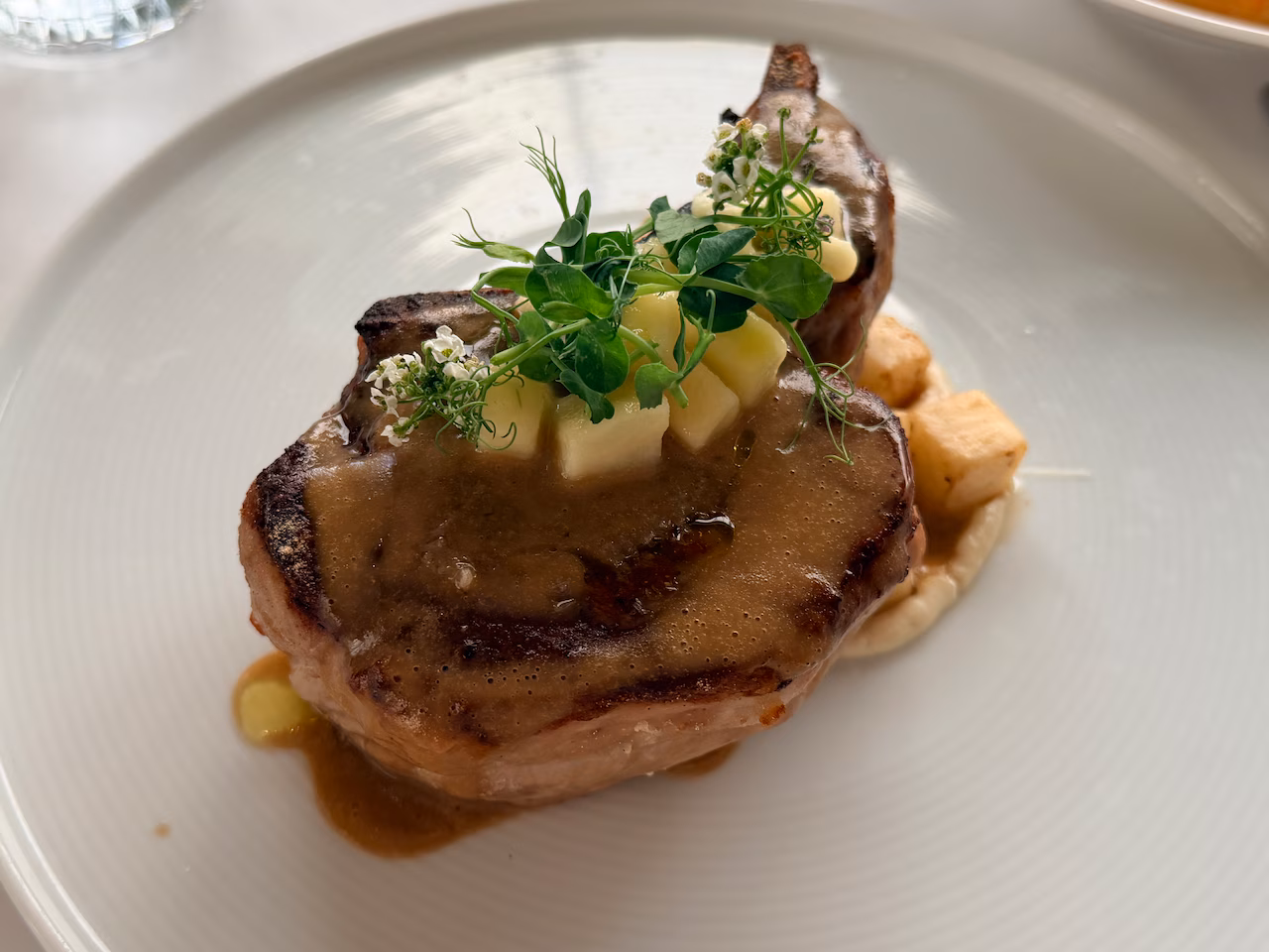 Pork chop at Cotto in Morristown, NJ