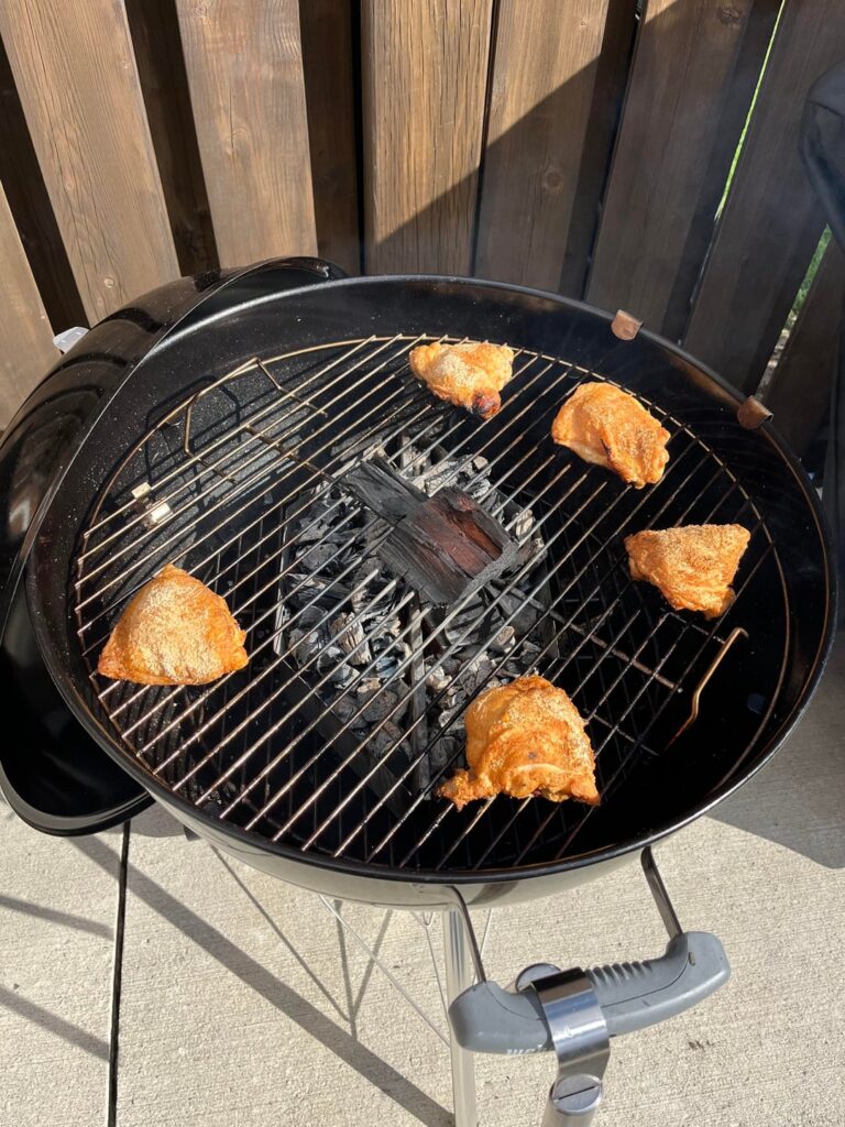 Chicken Thighs on the Kettle