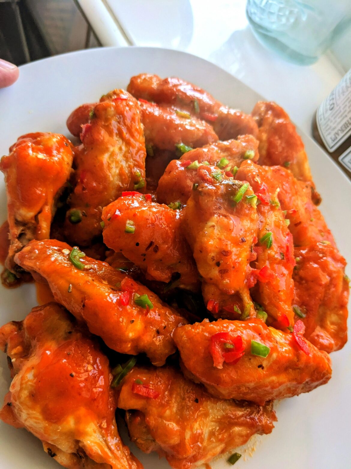 Just a plate of home made gruffalo wings