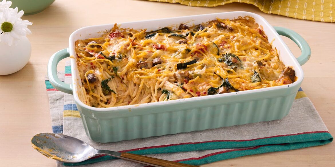 Best Cheesy Vegetable Spaghetti Casserole