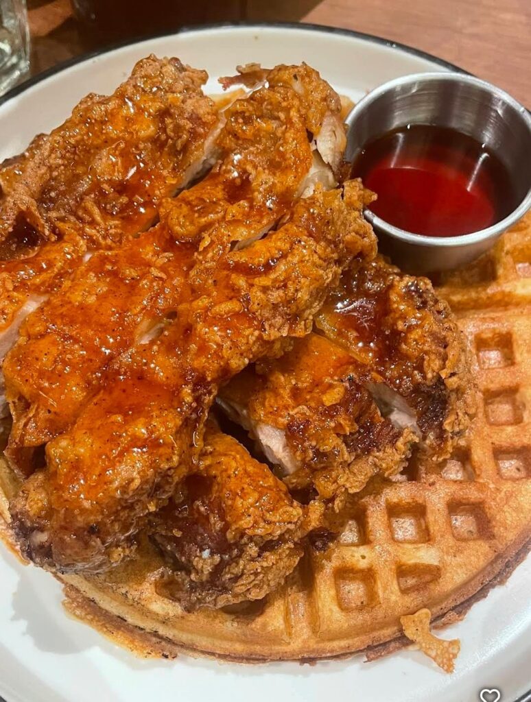 [I ate] chicken waffle