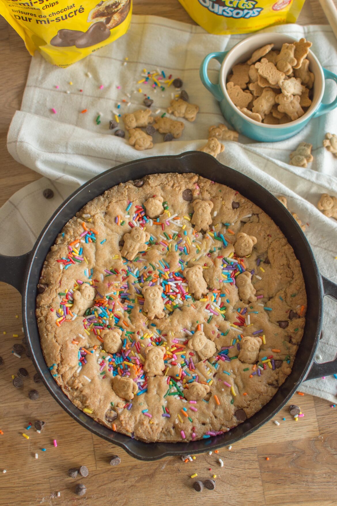 I made a large birthday cake cookie