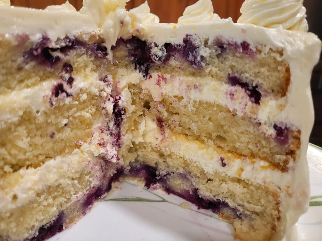 Lemon cake with blueberry, thoughts?