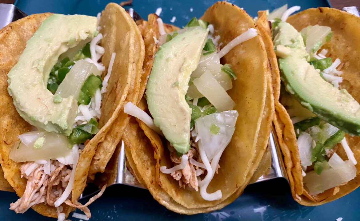 Chipotle chicken pineapple tacos