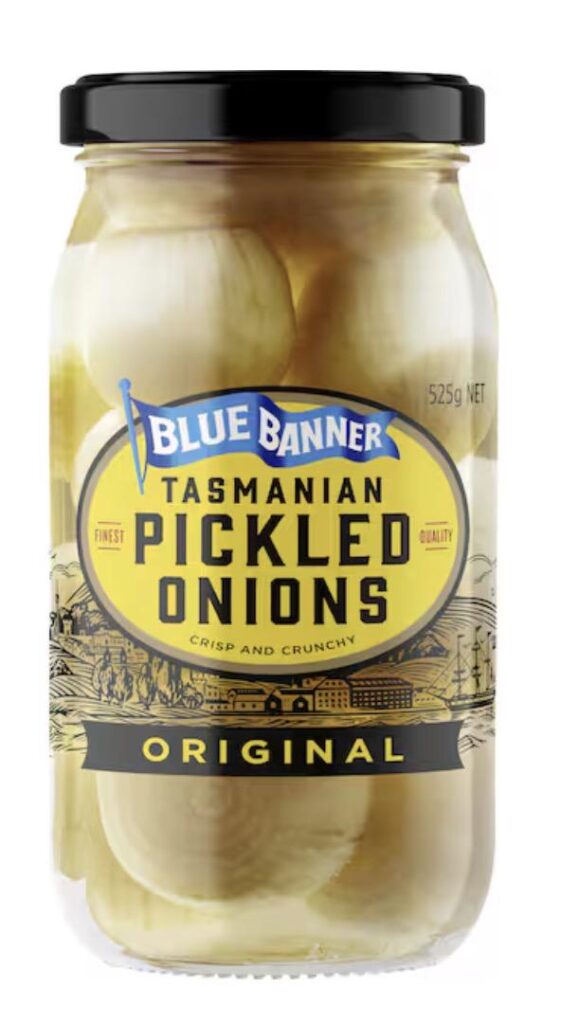 Aussie Blue Banner pickled onions Aussie Blue Banner pickled onions