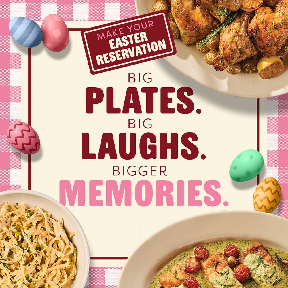 Easter Handled: Buca di Beppo's New Spring Menu Lineup Is Here, Family-Style, Gather Around, Reserve Now Easter Handled: Buca di Beppo's New Spring Menu Lineup Is Here, Family-Style, Gather Around, Reserve Now
