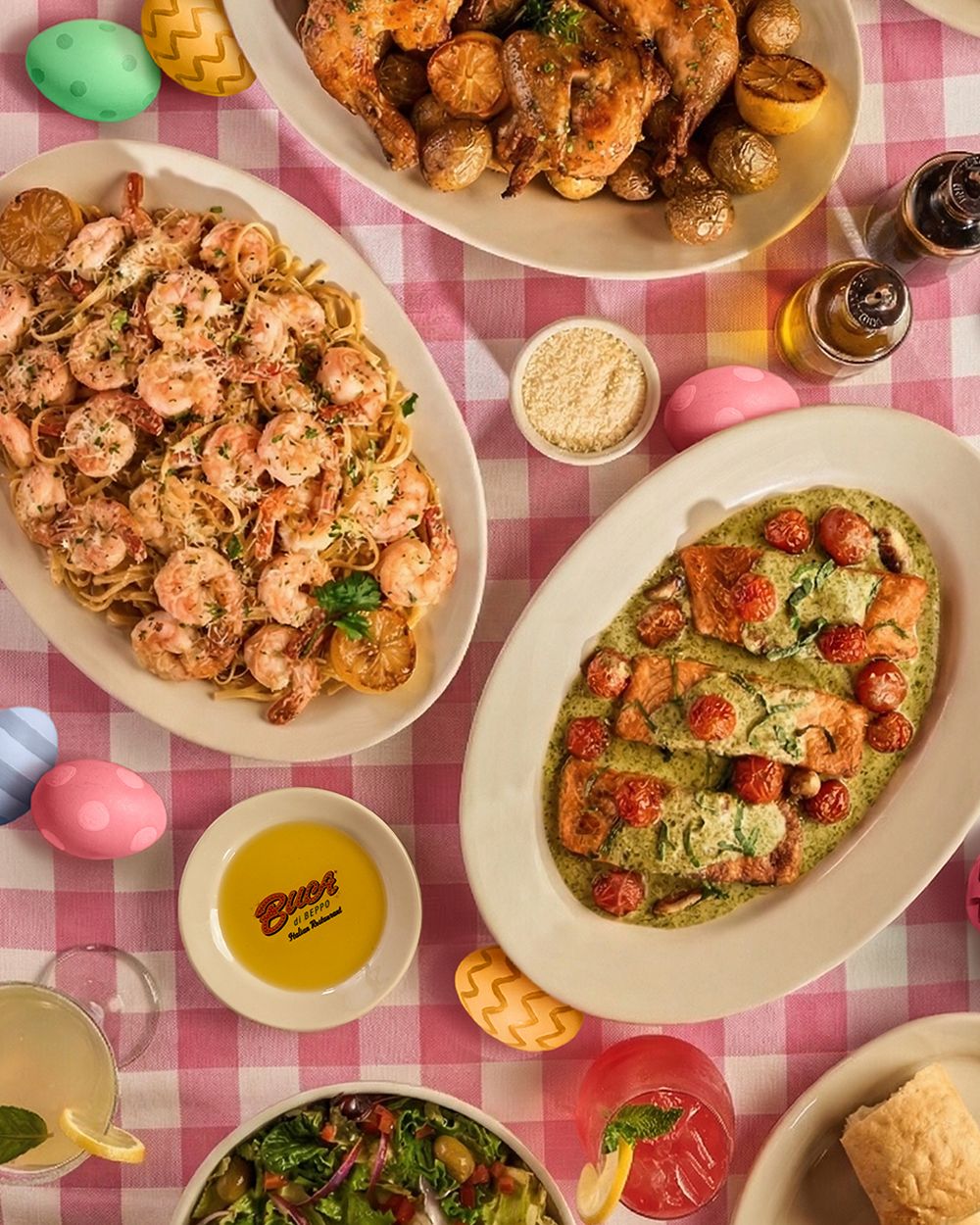 Easter Handled: Buca di Beppo's New Spring Menu Lineup Is Here, Family-Style, Gather Around, Reserve Now Easter Handled: Buca di Beppo's New Spring Menu Lineup Is Here, Family-Style, Gather Around, Reserve Now