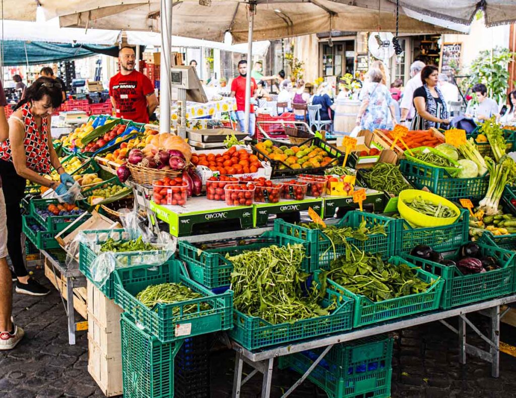 Campo de Fiori Produce Stand in Rome