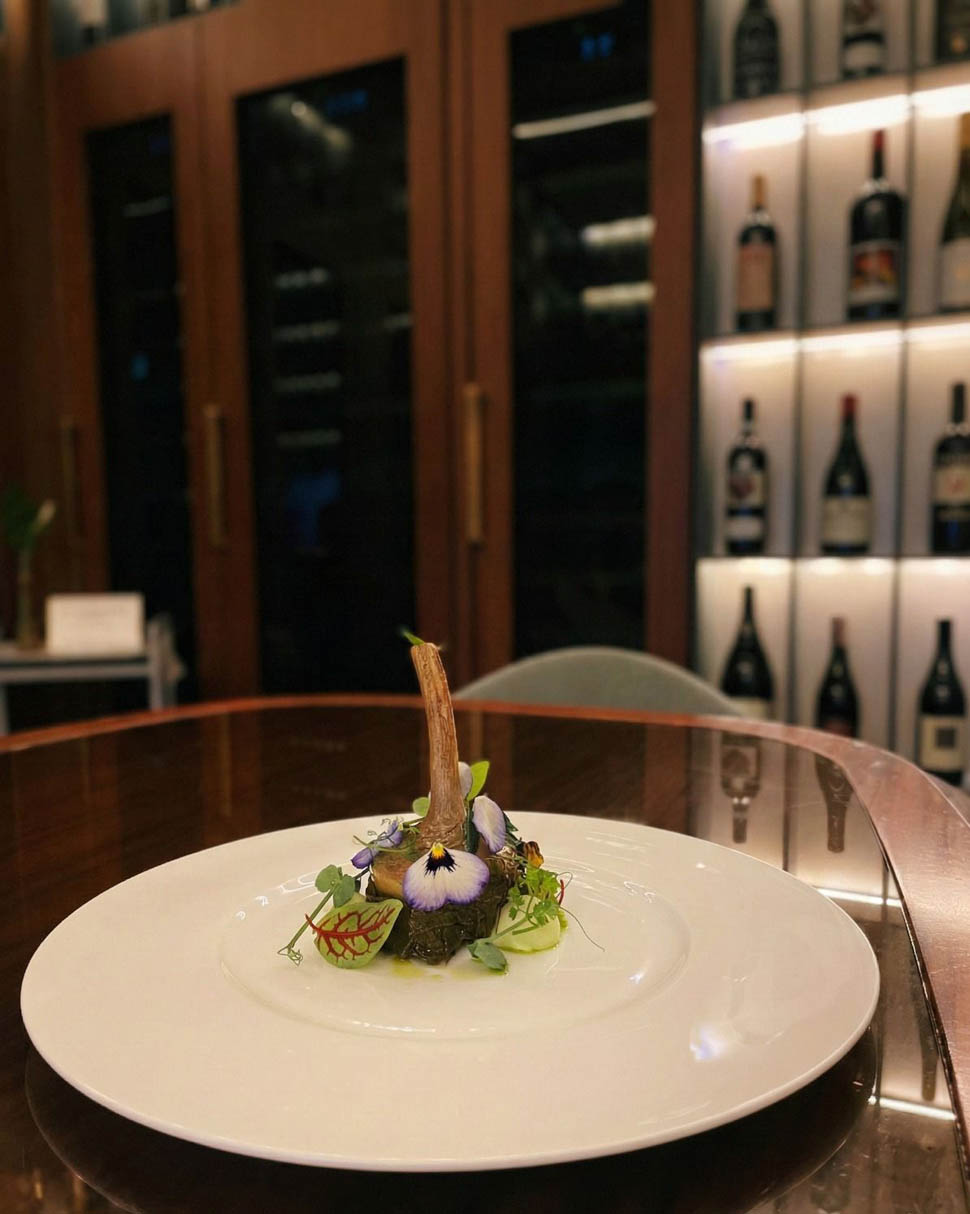 Carciofo al rosmarino e Lapsang ginepro e dragoncello