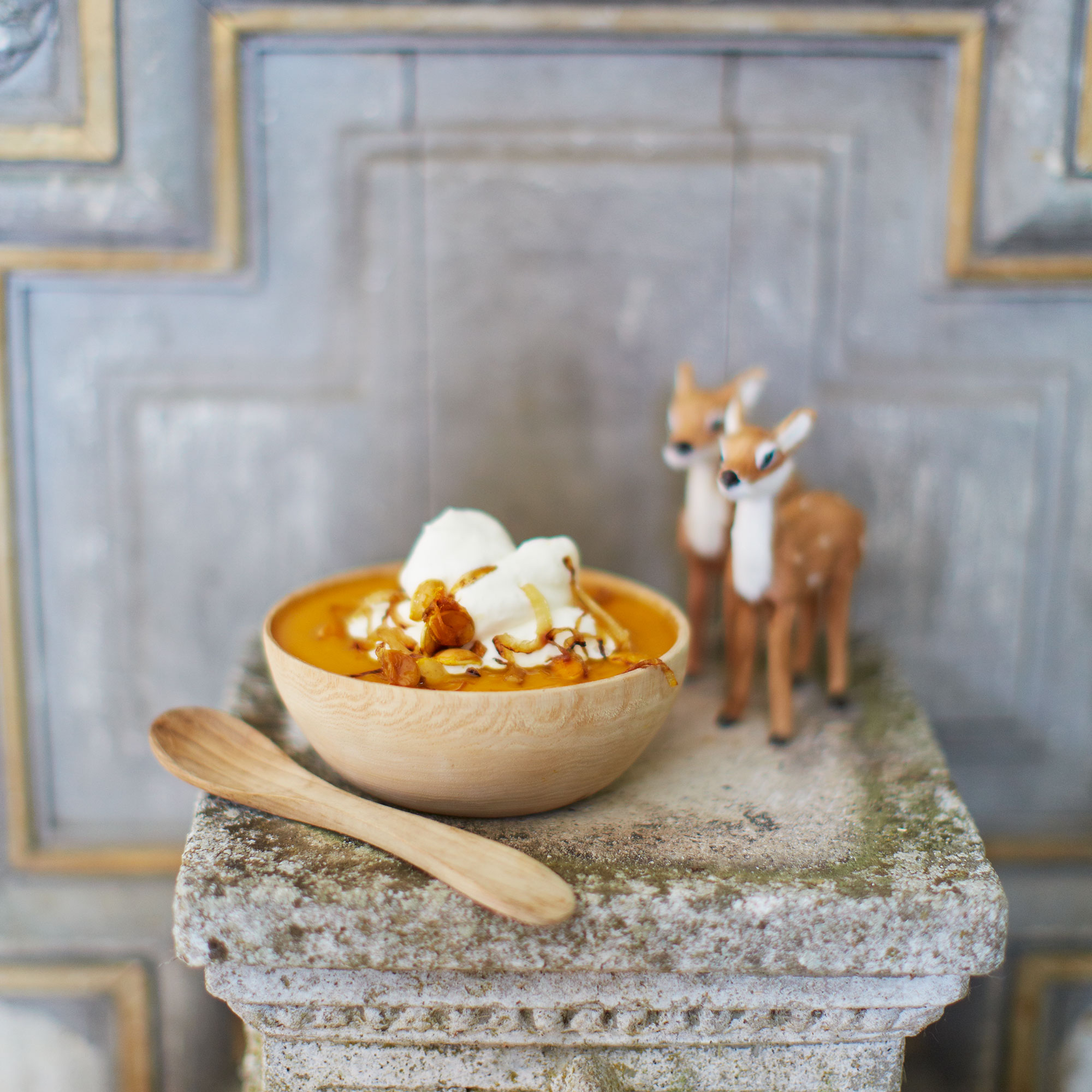 Rachel Khoo's Pumpkin Soup with Onion Confit and Chantilly recipe