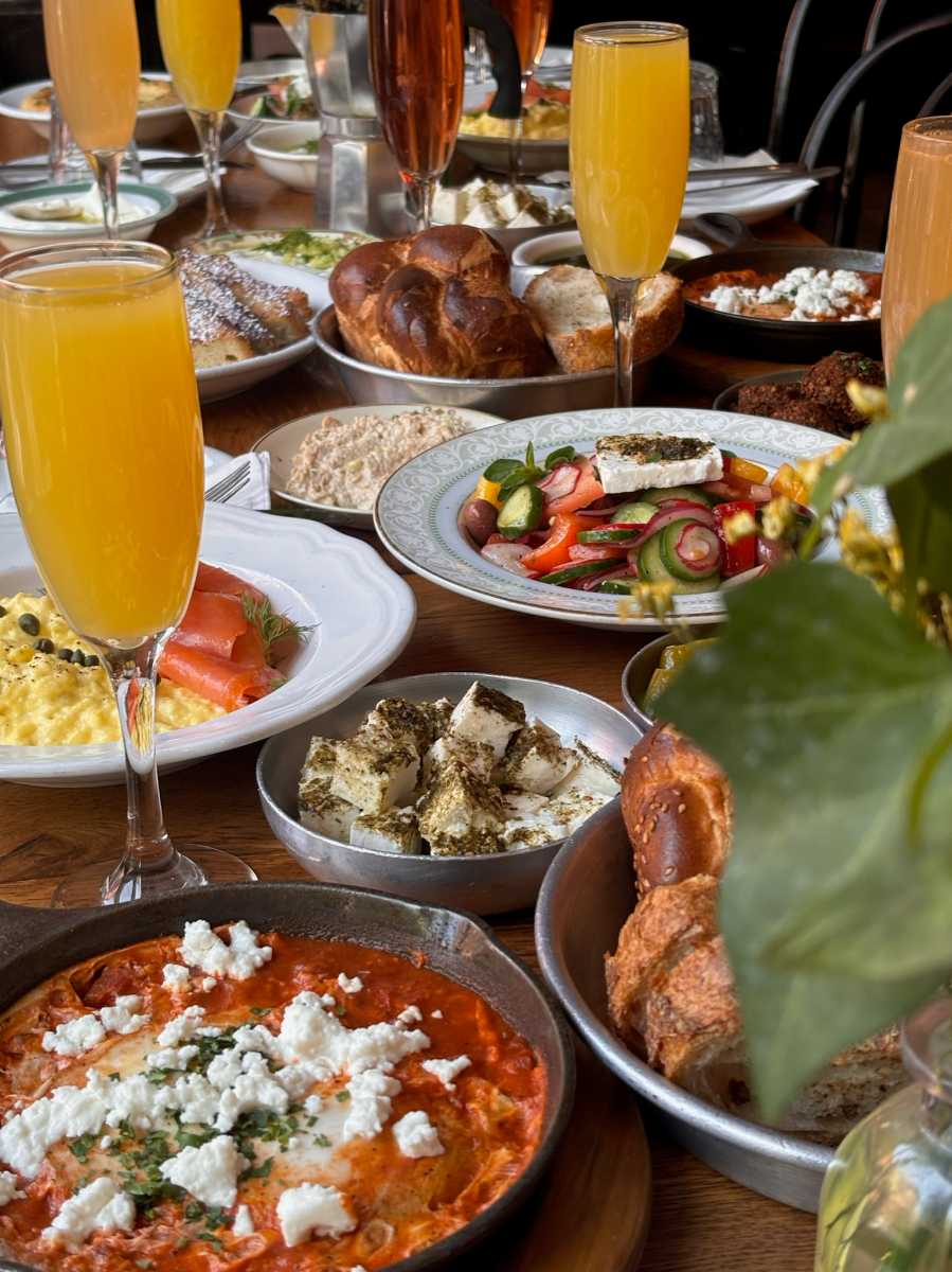 Brunch at 12 Chairs Cafe in Soho.