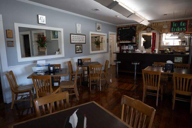 The dining areas at the Ole Biloxi Cafe are ready for the opening of the restaurant on Howard Avenue.