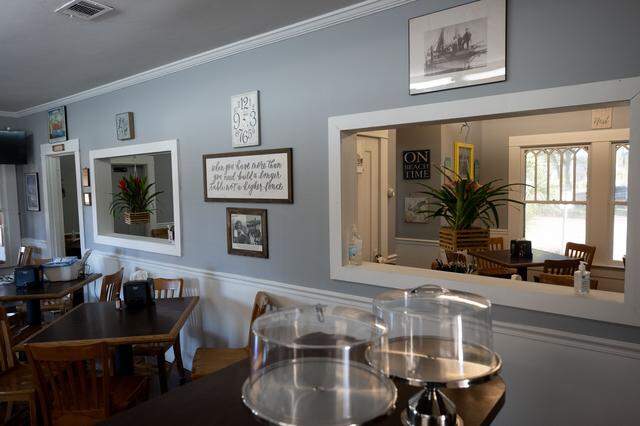 The interior dining area at the Ole Biloxi Cafe on Howard Avenue has been opened and brightened ahead of the opening.