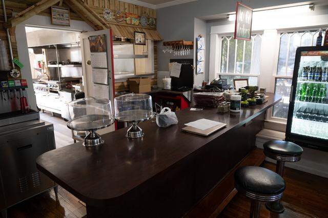 The counter bar with swivel seats is ready for customers at the Ole Biloxi Cafe on Howard Avenue..