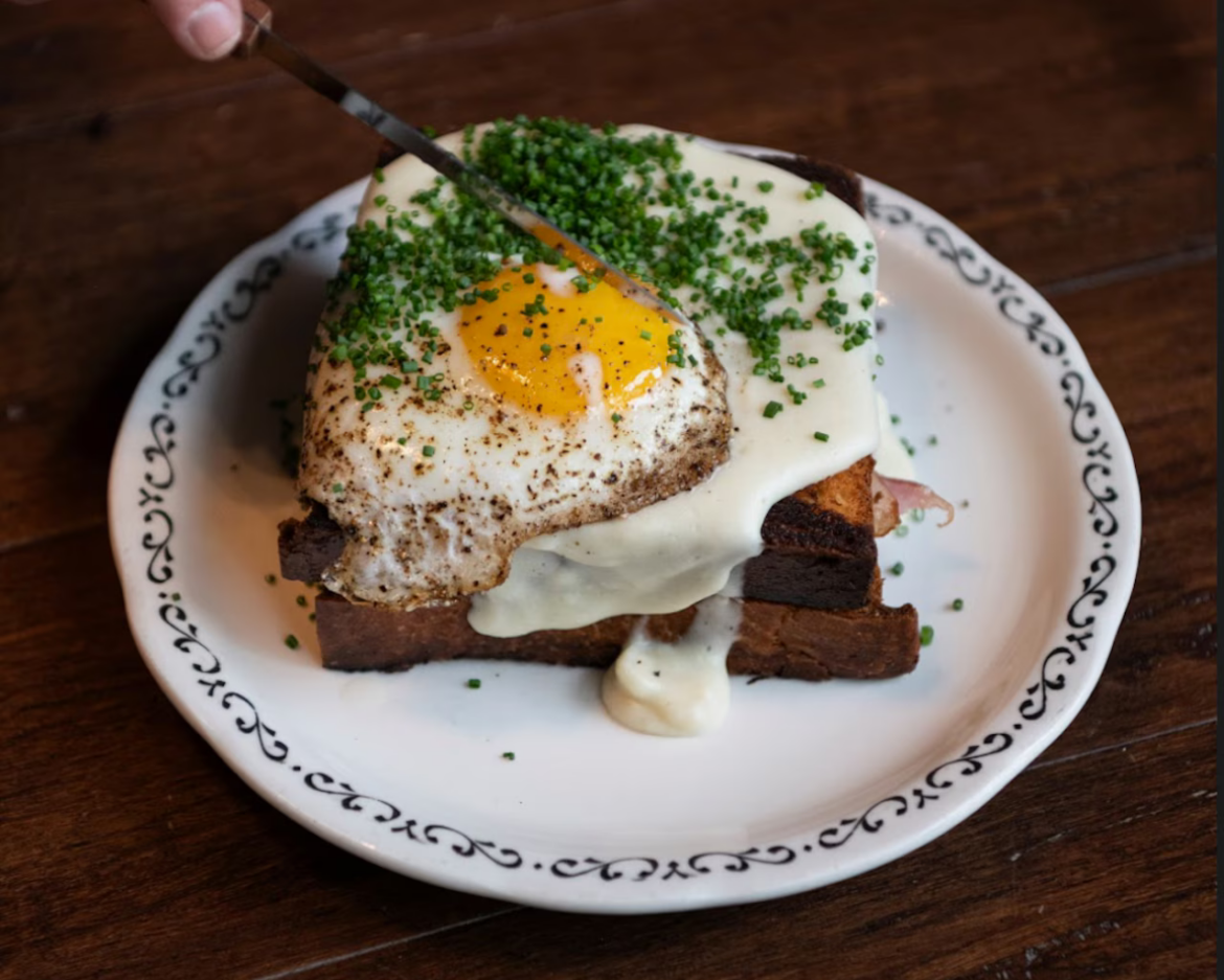 A croque madame from Say When, a new French-inspired bar opening Monday in Northwest Portland.