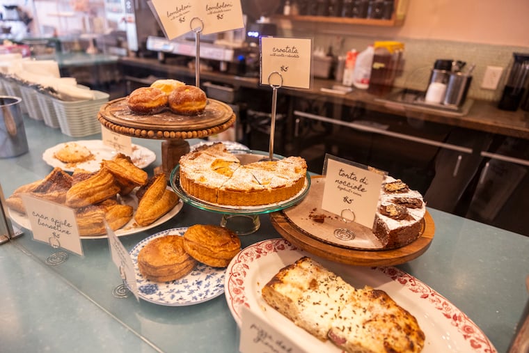 A variety of Italian pastries at Fiore in East Kensington. Greg Vernick calls them the "closest you’ll get to what they have in Italy."