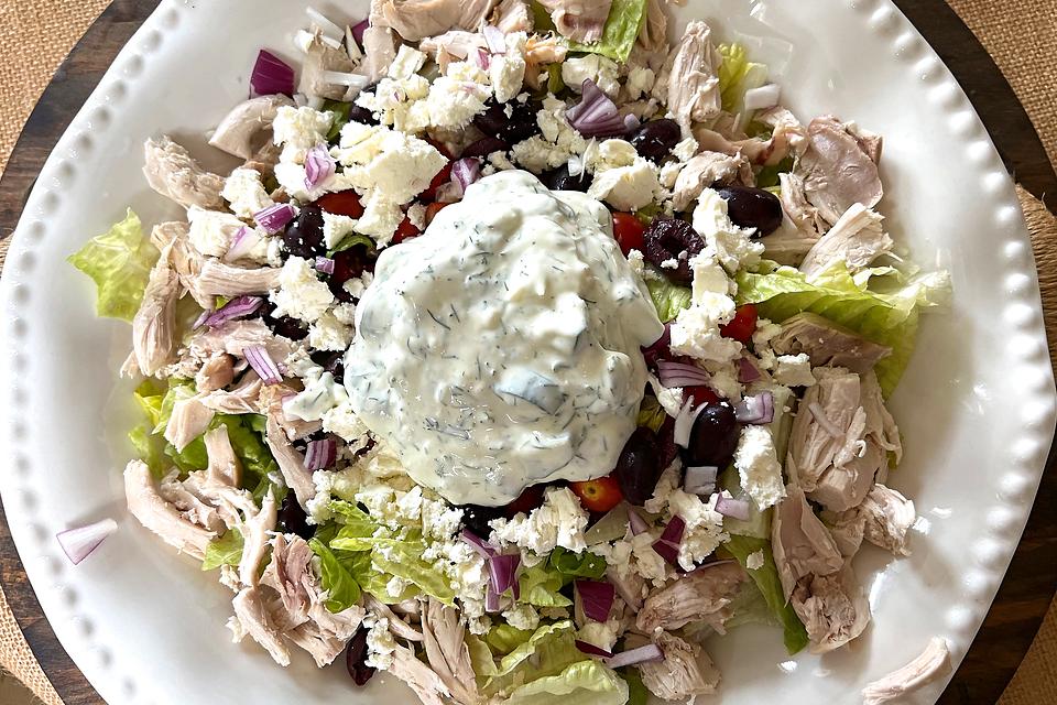 Mediterranean Tzatziki Chicken Salad Recipe Is What Everyone Is Making (20 Minutes) | High Protein Recipes Mediterranean Tzatziki Chicken Salad Recipe Is What Everyone Is Making (20 Minutes)