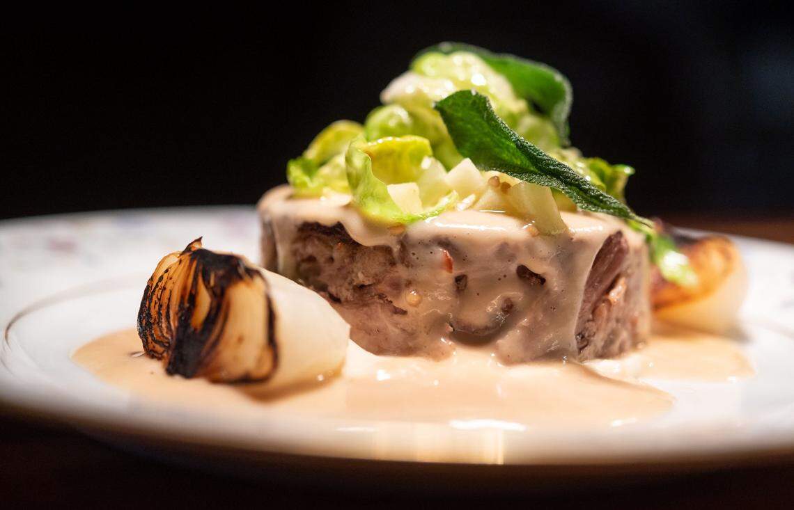 Restaurant Josephines pork and baby onion dish is photographed Tuesday, Sept. 21, 2021, in Auburn. The restaurant’s owners, Eric Alexander and Courtney McDonald, were named as semifinalists for a 2026 James Beard Award on Wednesday, Jan. 21, 2026.