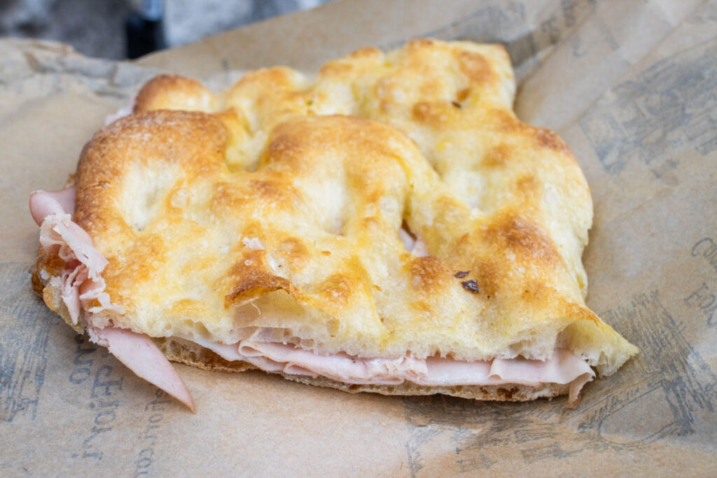 Pizza Bianco at Forno Campo de Fiori in Rome