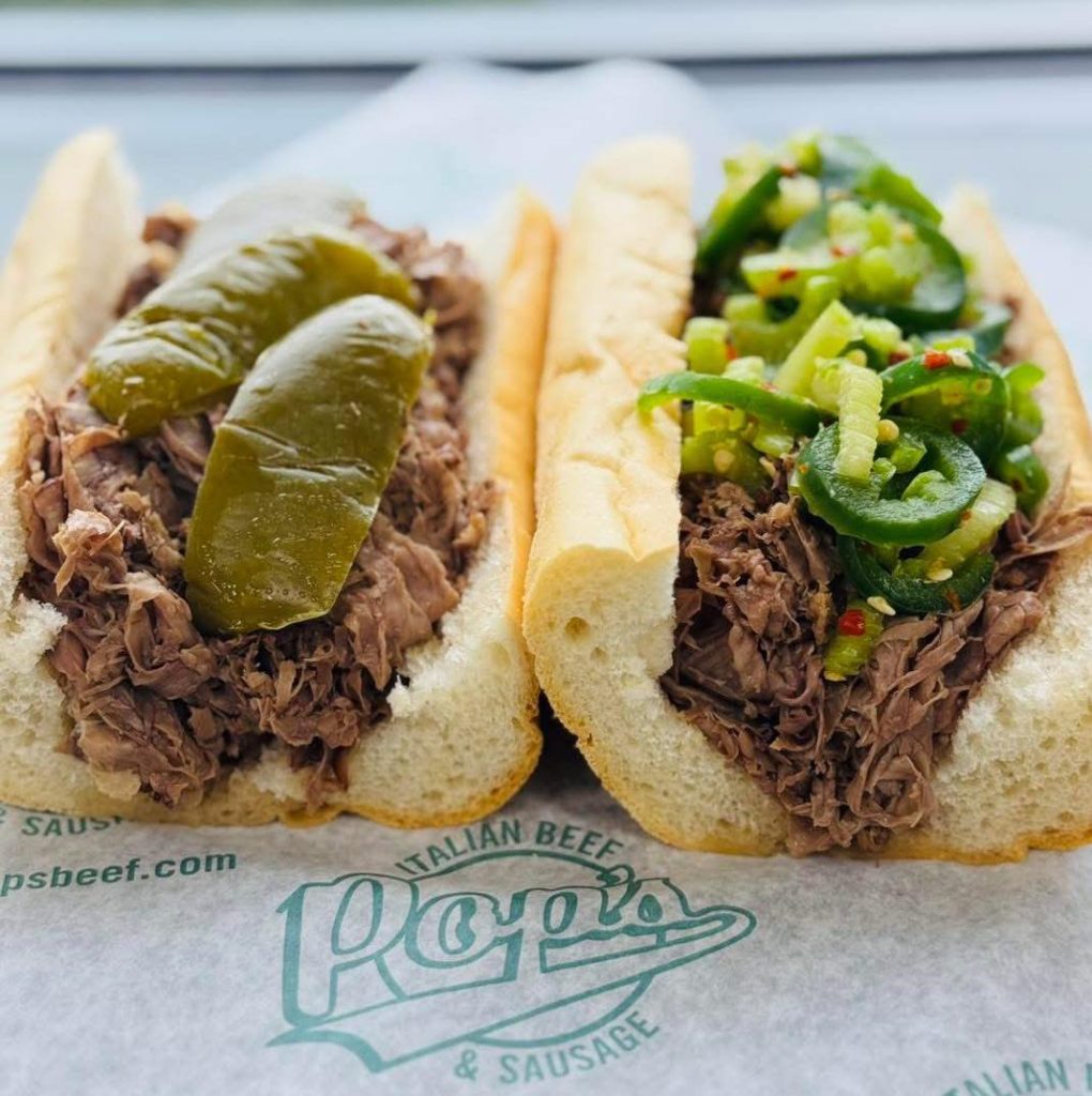 A pair of beef sandwiches at Pop's Italian Beef & Sausage, 10337 S. Kedzie Ave.