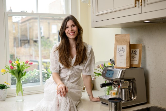 London, UK, 2nd April, 2026: Celebrated cook and former contestant of the Great British Bakeoff, Manon Legreve pictured in her home kitchen in London today.