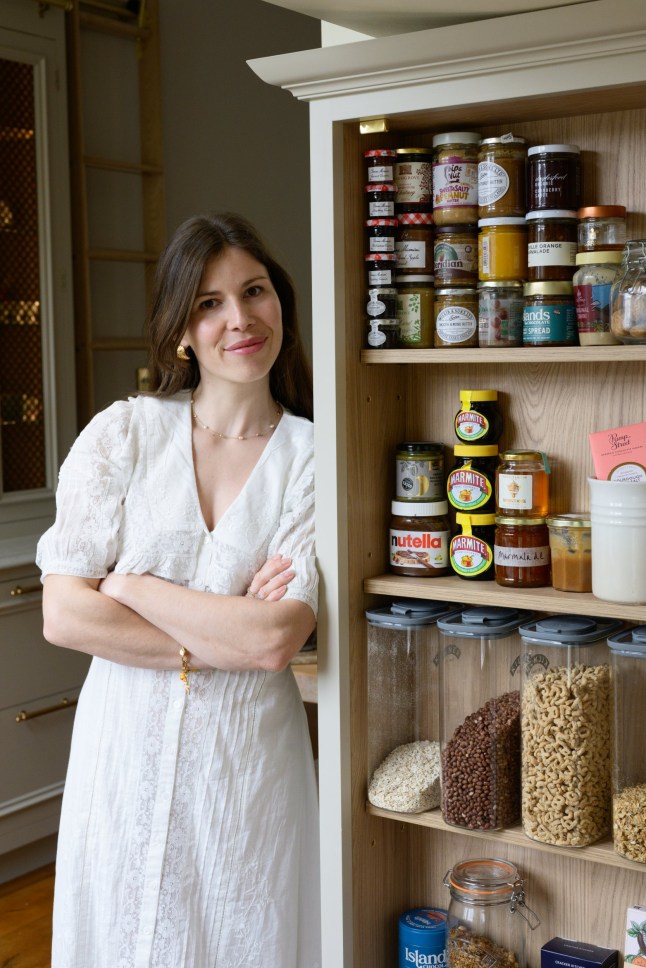 London, UK, 2nd April, 2026: Celebrated cook and former contestant of the Great British Bakeoff, Manon Legreve pictured in her home kitchen in London today.