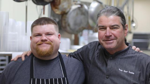 Sous chef Robert Reves, left, with executive chef John McDevitt at Paso Backdoor Cucina, a ghost kitchen with carry out, delivery and catering only. Italian cuisine and fish all with made from scratch ingredients, as seen here on Feb. 2, 2024..