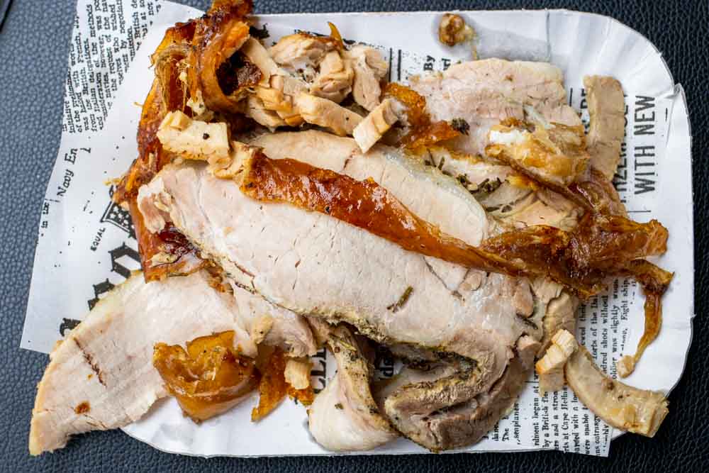 Sliced Porchetta at Mercato di Testaccio in Rome