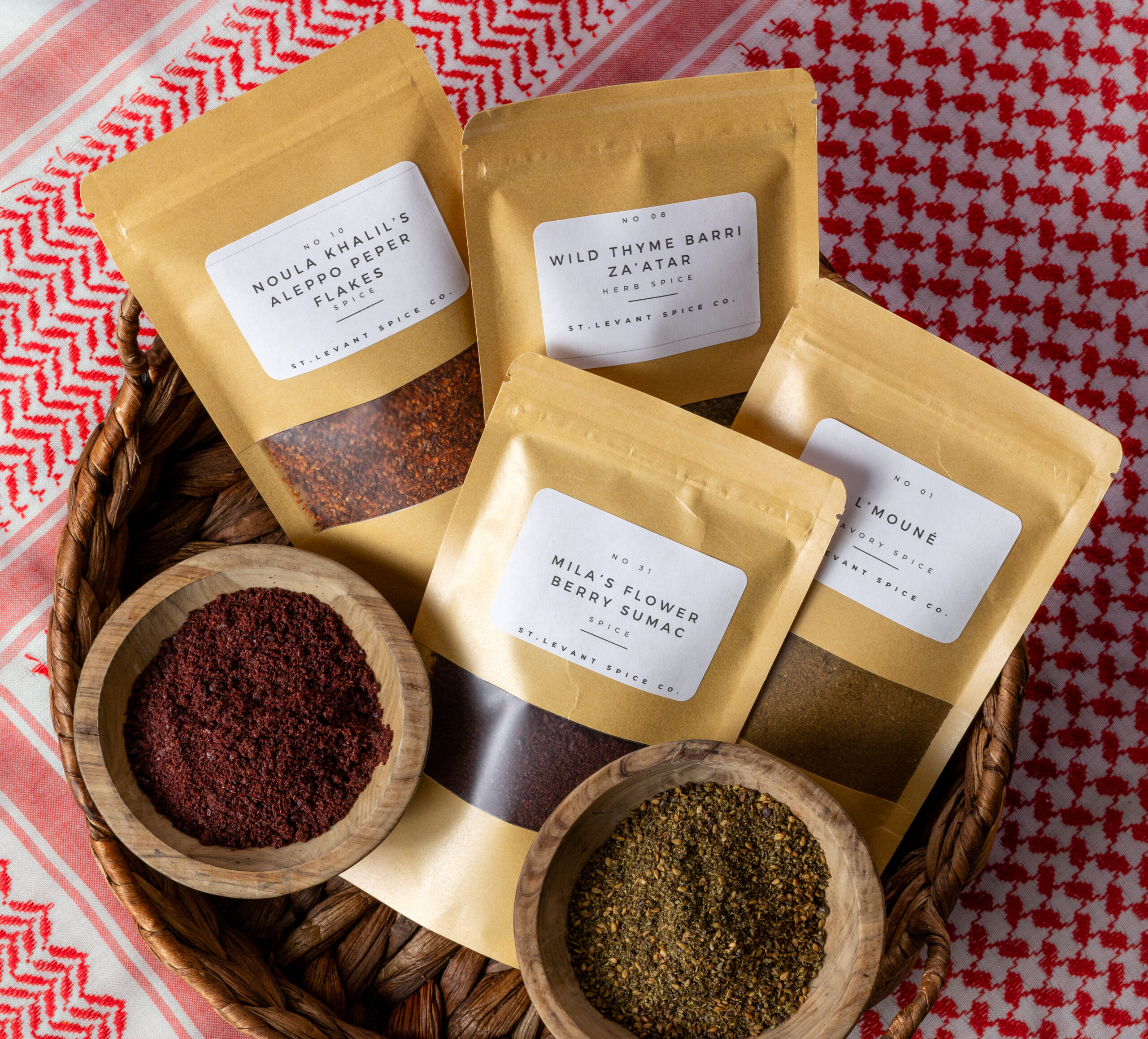A variety of spices available from longtime Petaluma caterer Kristina Daya at her new lunch-only Mazza Levantine Kitchen 