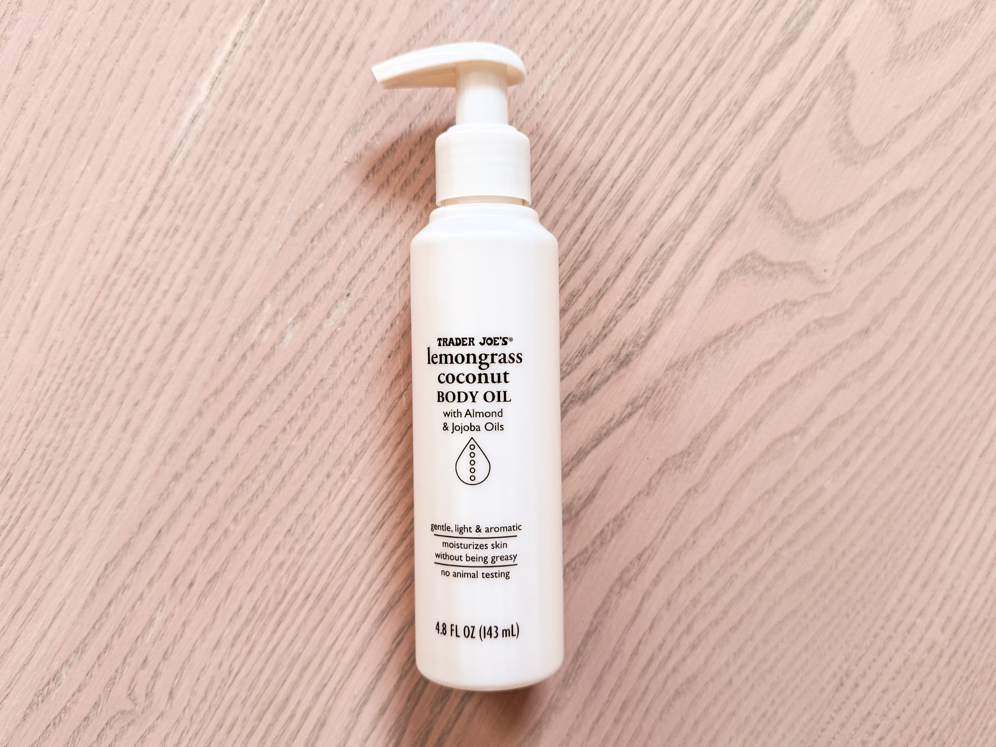 Trade Joe's Lemongrass Coconut Body Oil review
