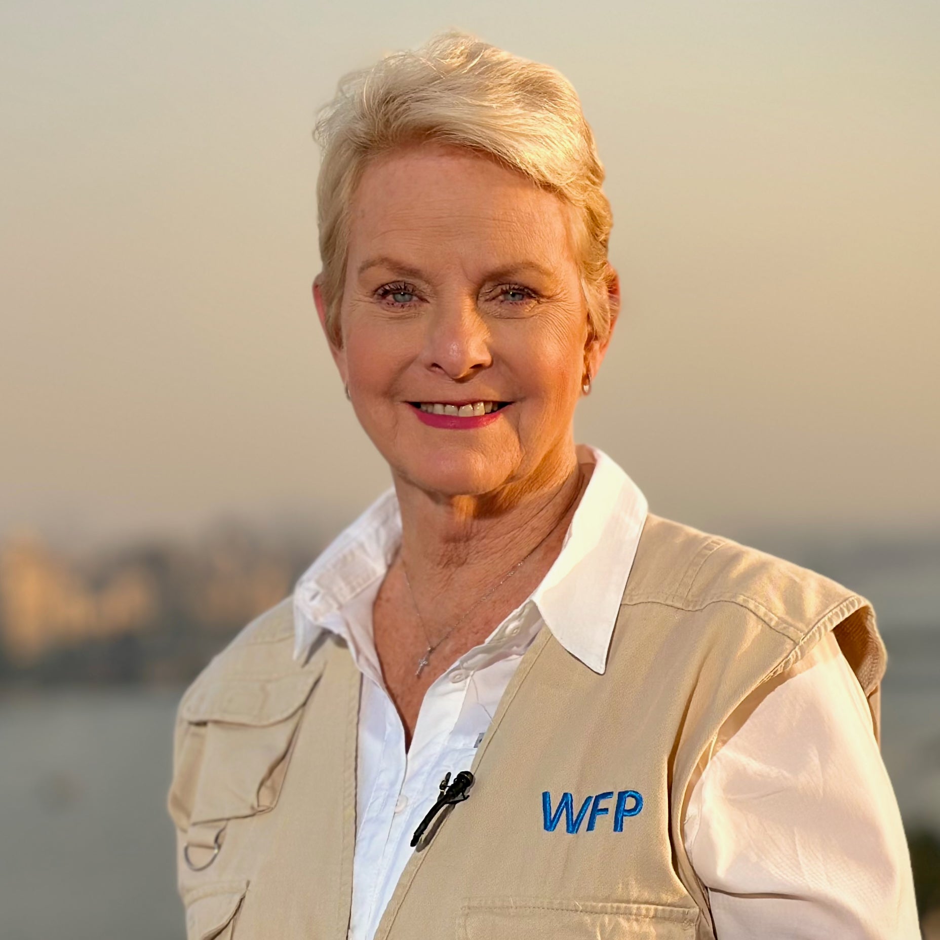 Headshot of Cindy McCain, taken outdoors