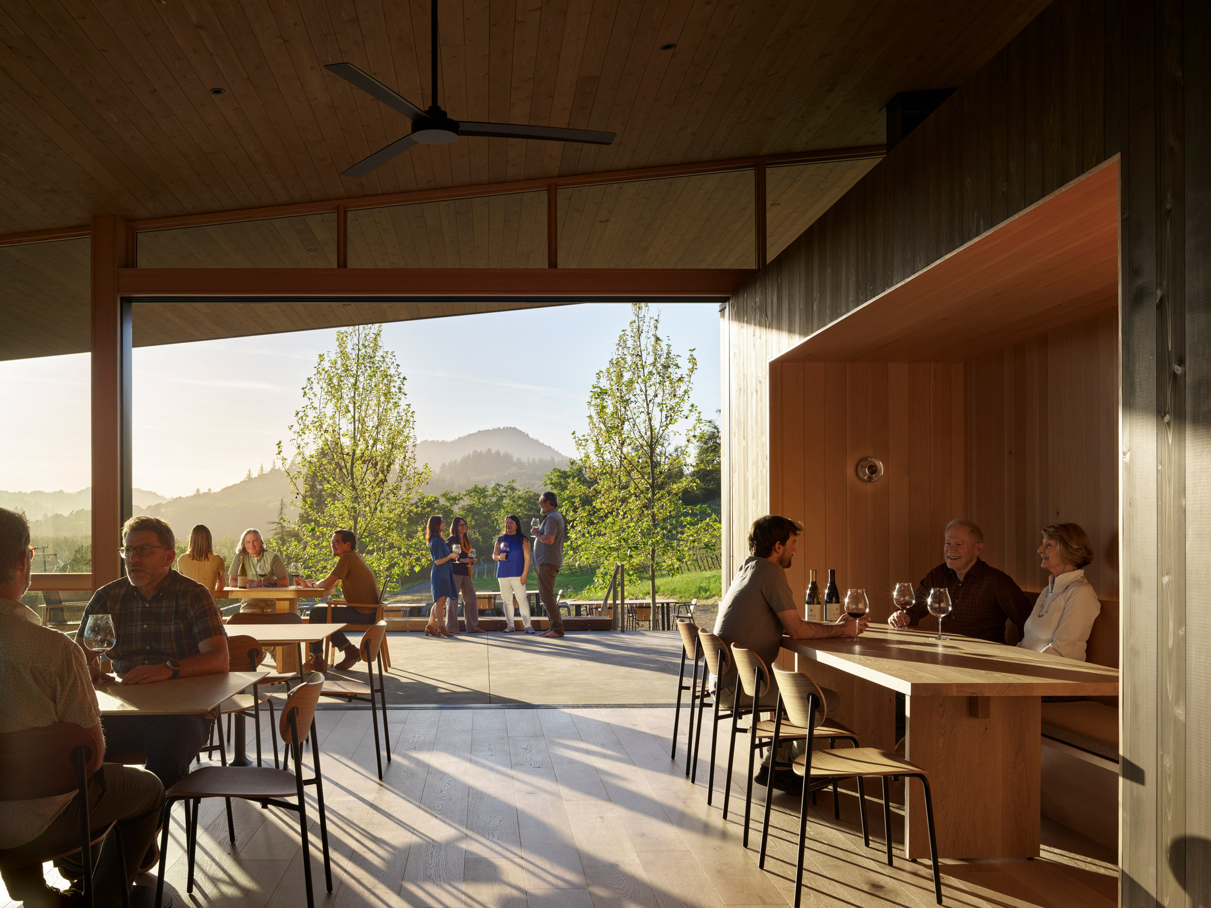 Interior of Auteur Russian River winery in California by Bohlin Cywinski Jackon