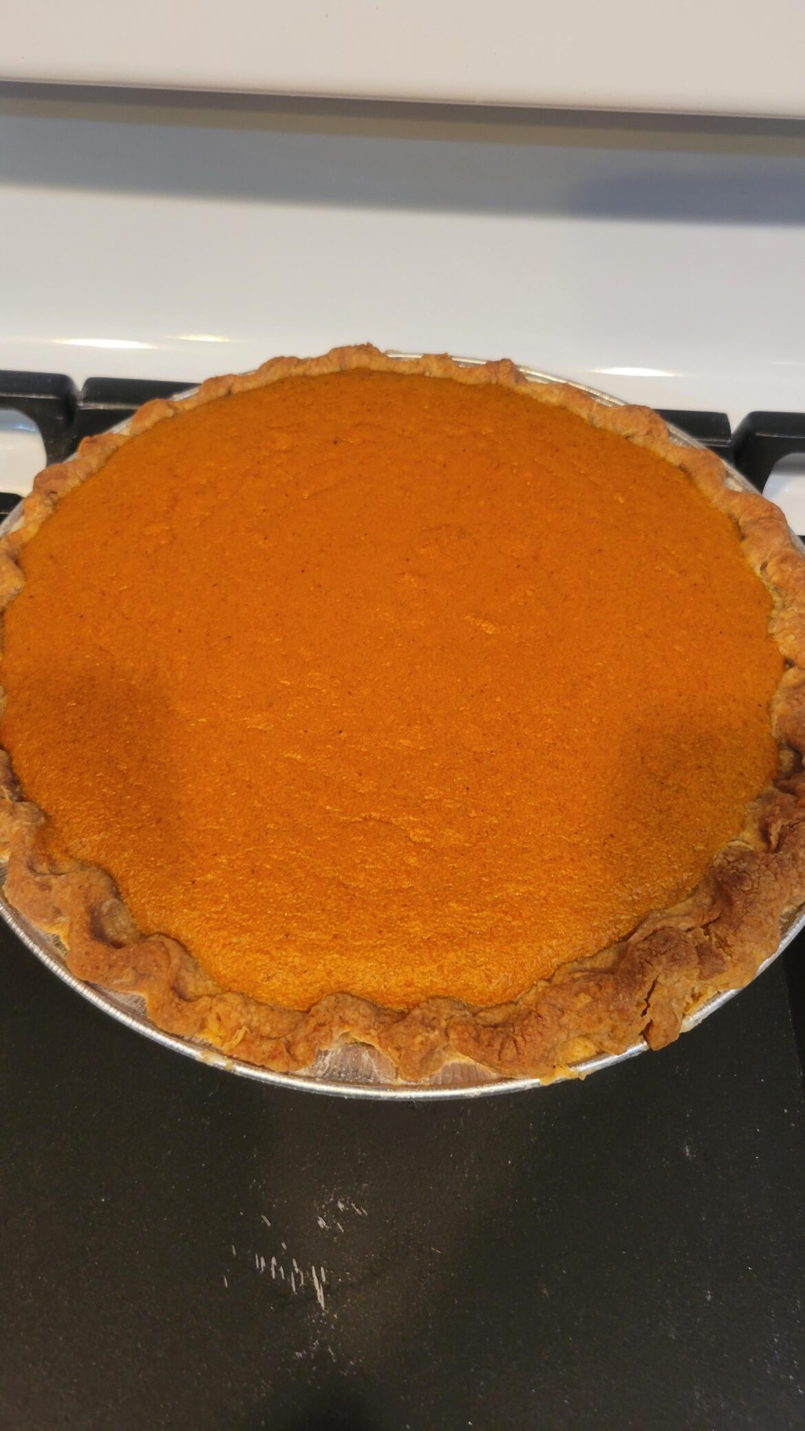 I don't know why but I made a carrot pie.