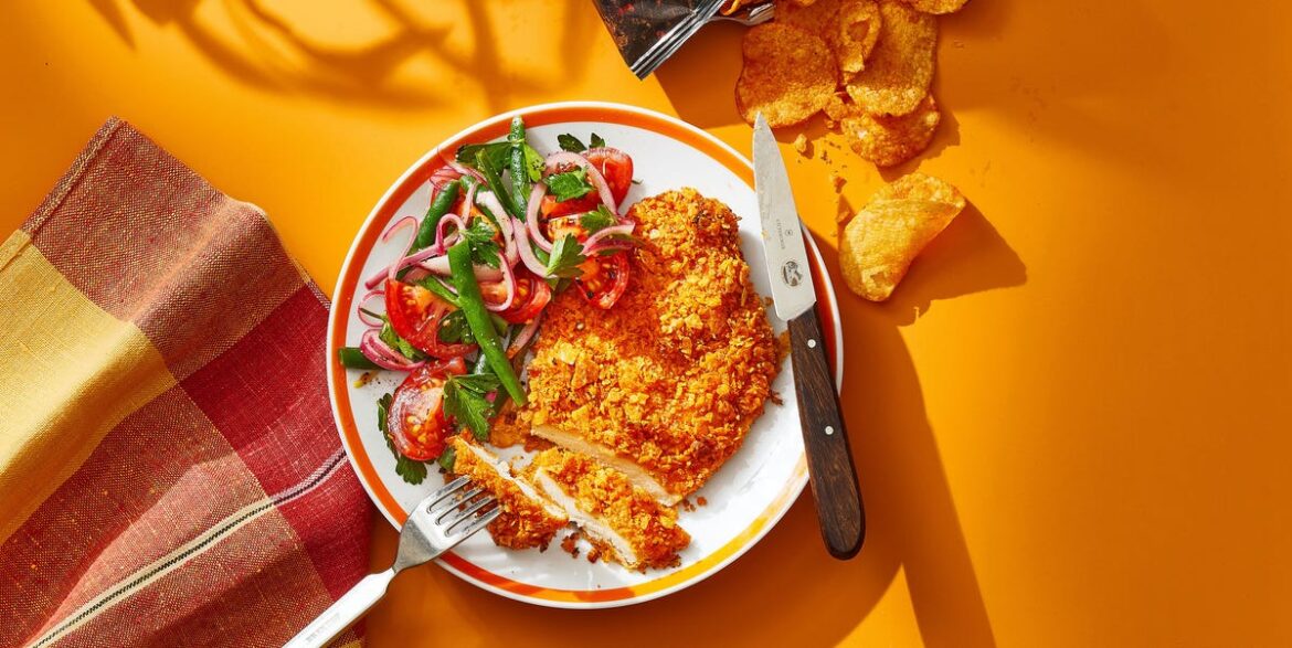 Swap Breadcrumbs for Potato Chips for Extra Crispy Chicken Cutlets