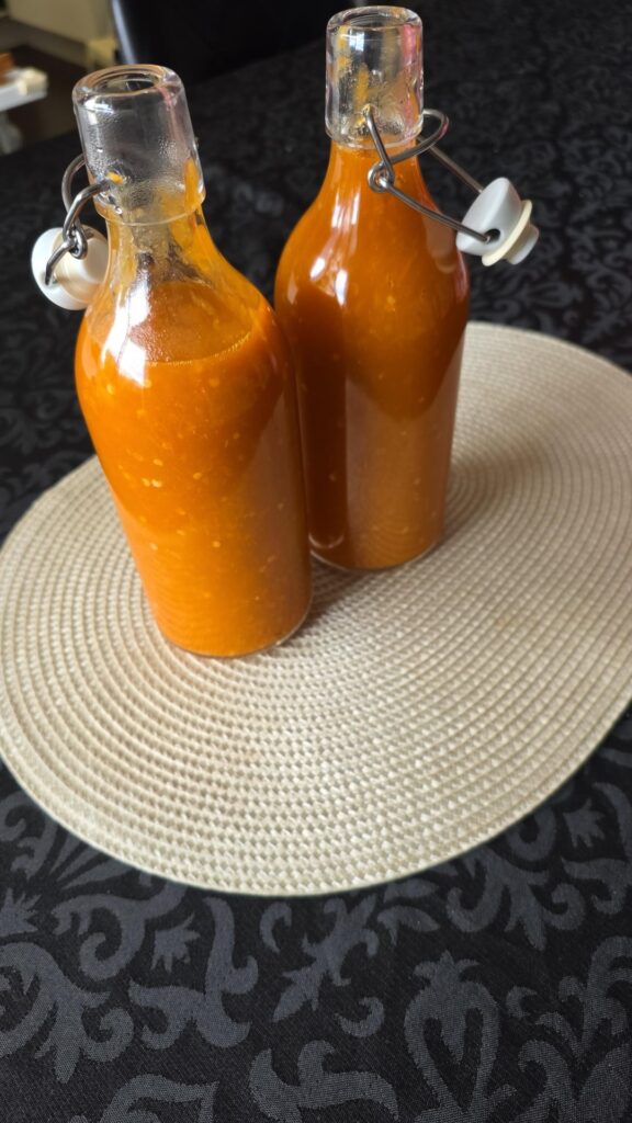 I made this from my chilli harvest.