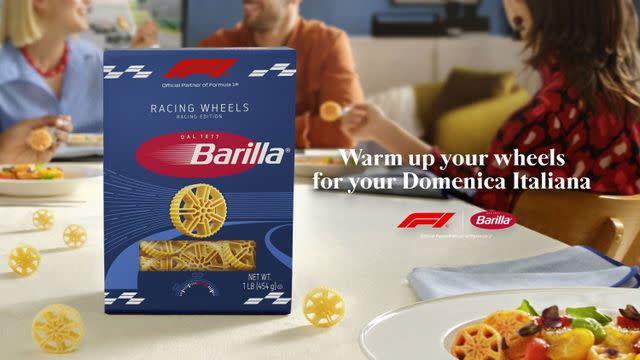 Barilla wants to spotlight Domenica Italiana, an Italian meal of gathering to watch F1