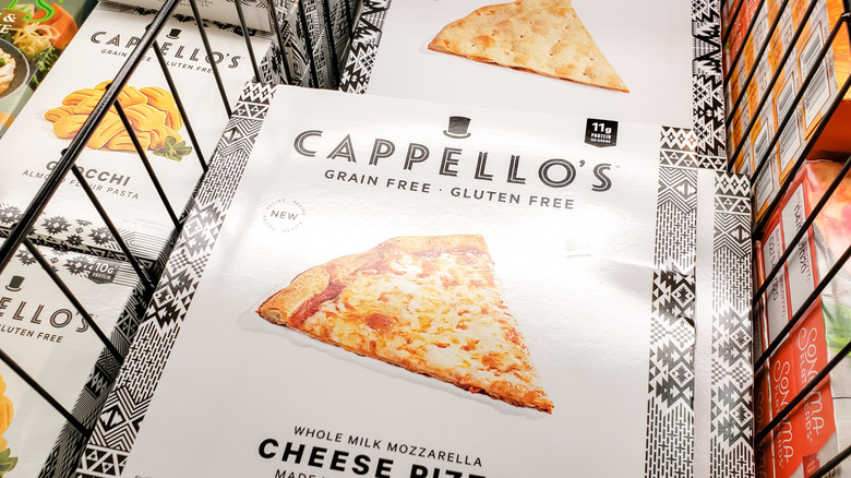 Cappello's frozen pizza in a store