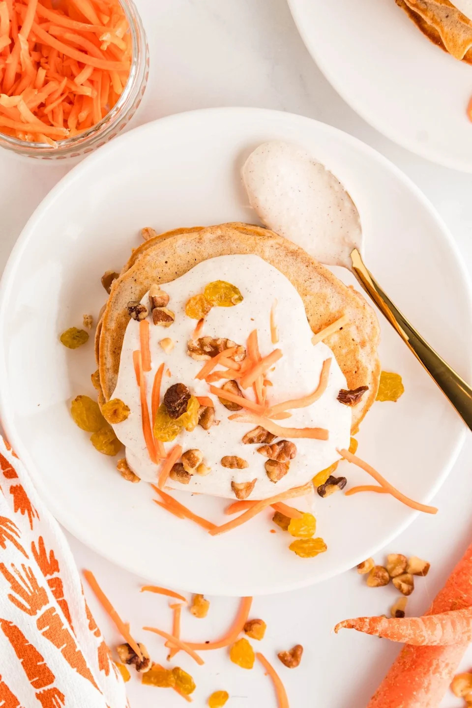 Carrot Cake Pancakes - Photo Credit: xoxoBella.