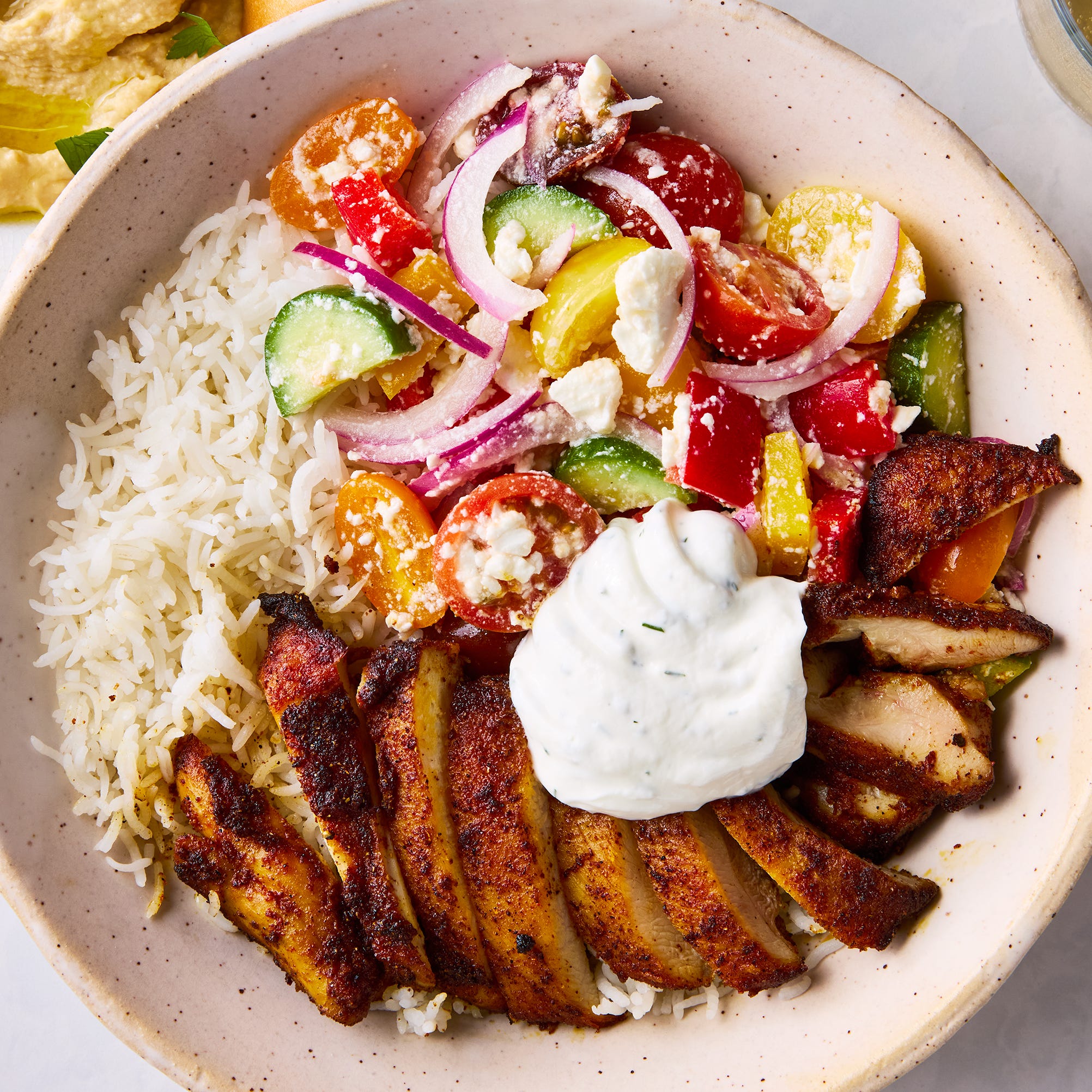 chicken shawarma bowls