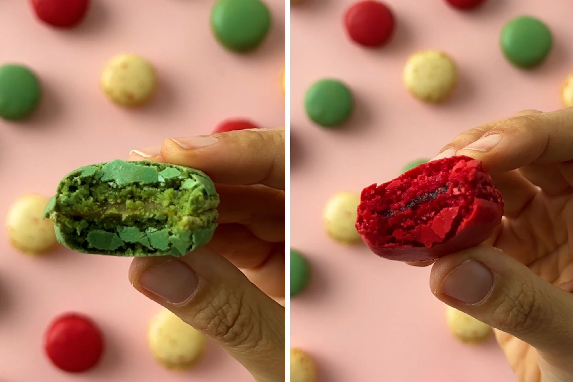 Coles Christmas macaron wreath