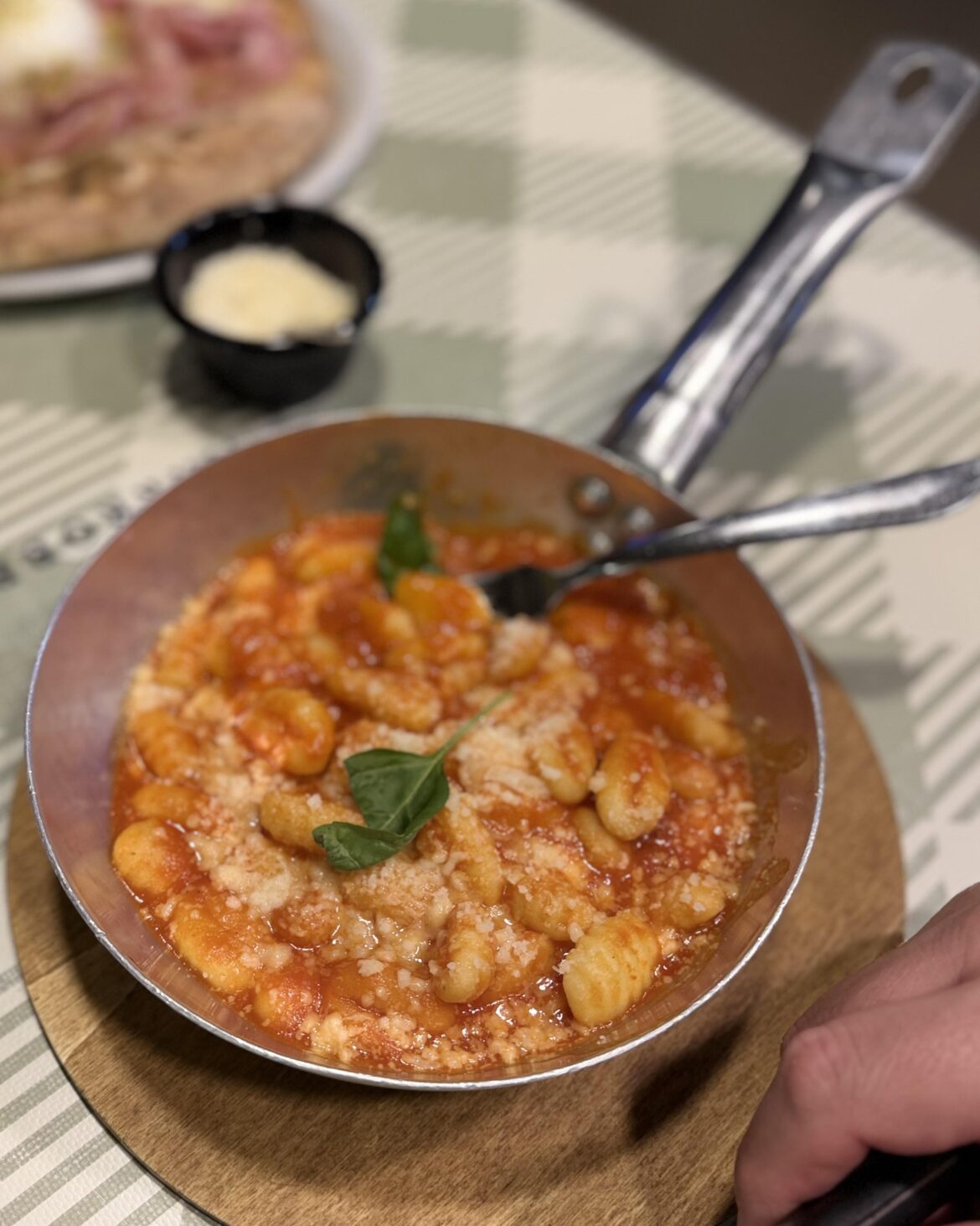 Gnocchi alla Sorrentina in a skillet