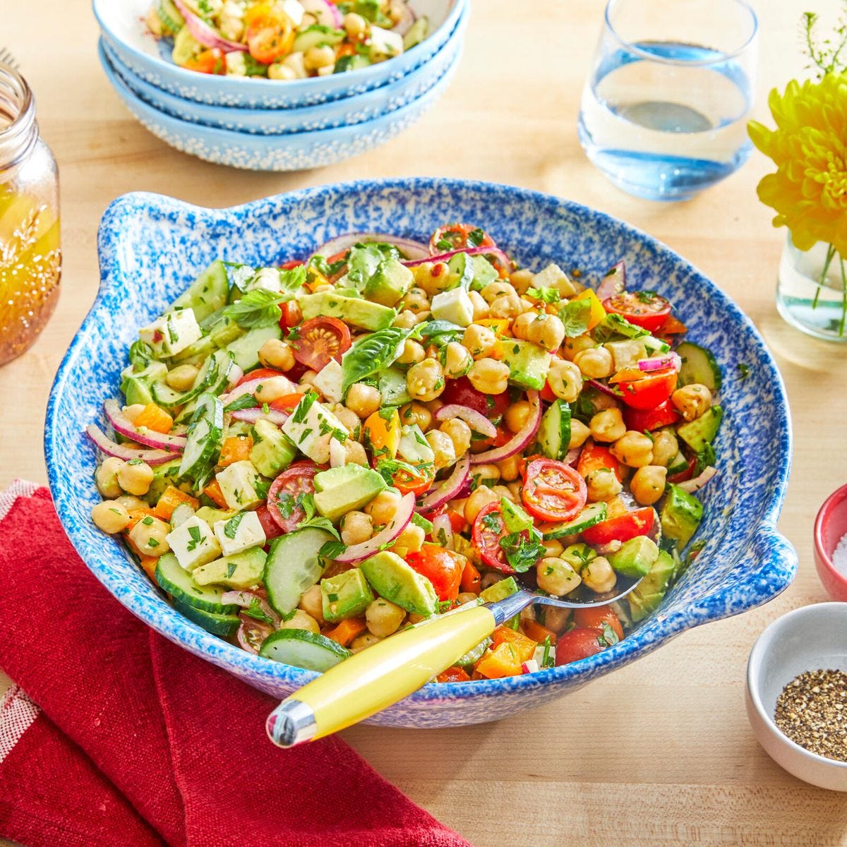 cucumber recipes chickpea salad
