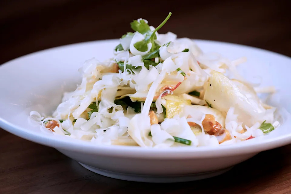 Celery root and endive salad from CASSIS is pictured on Dec. 15, 2025. The new French restaurant from the owners of Birch opened in January.