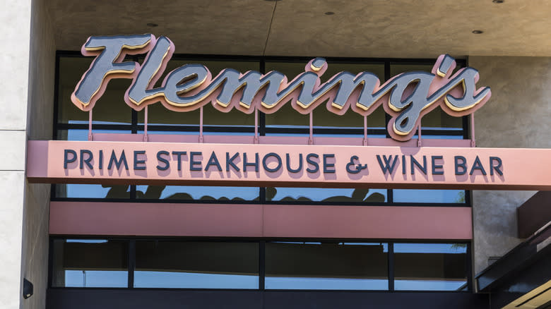 Fleming's Prime Steakhouse & Wine Bar signage
