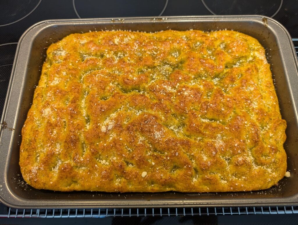My partner made focaccia for the first time today!